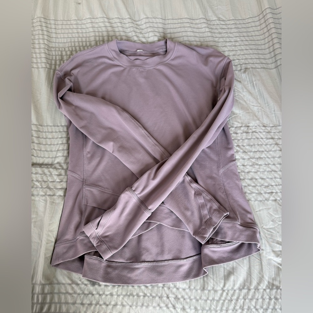 Lululemon Close to Crossing Long Sleeve Rulu Violet Verbena Purple Size 10 - Picture 5 of 6